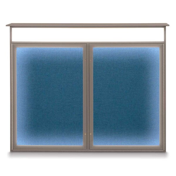 United Visual Products Open Faced Traditional Corkboard, 72x36" UV645A-SATIN-SURF - main